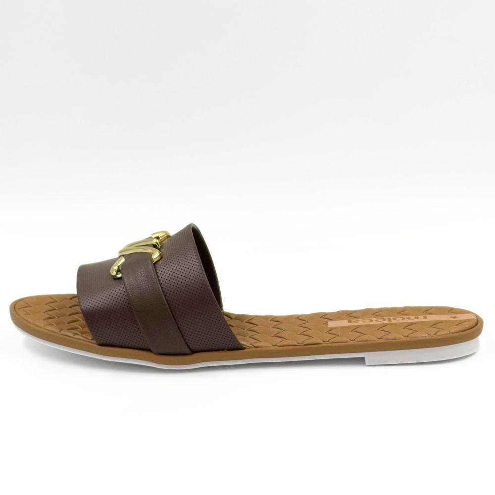 Tamanco Moleca Rasteiro Slide Feminino Chocolate 4