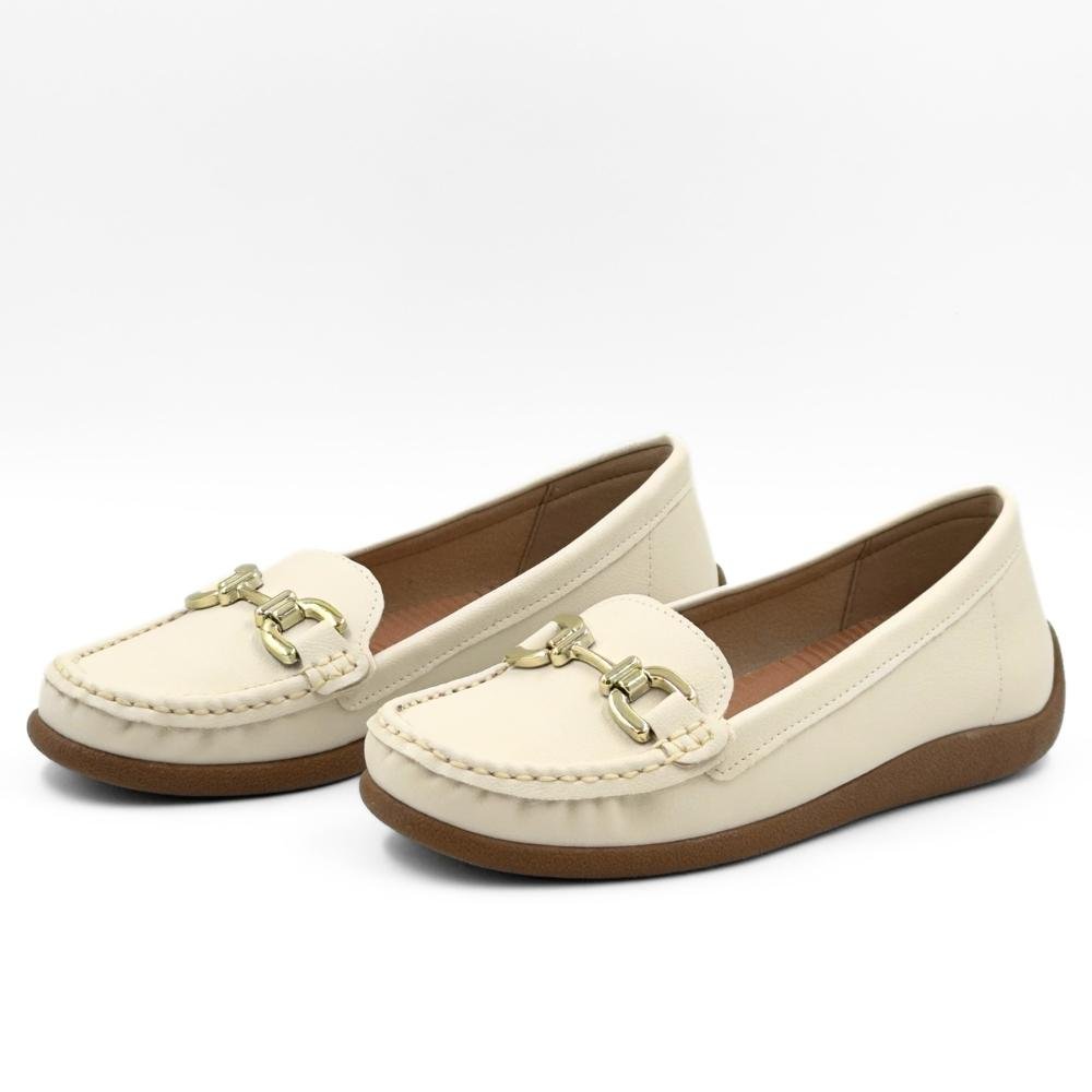 Sapato Modare Casual Mocassim Feminino Off White 2