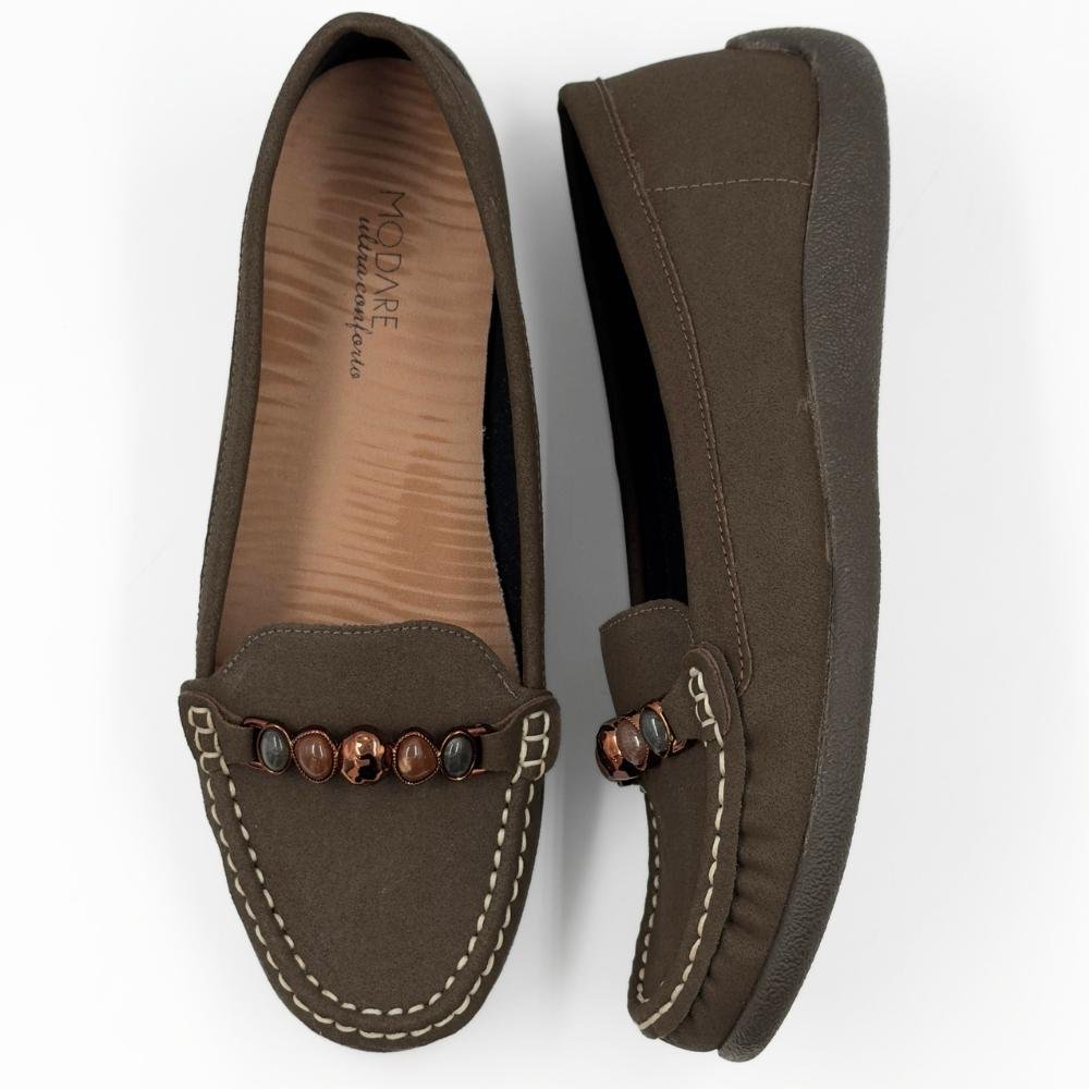Sapato Modare Mocassim Casual com Aplicações Feminino Cacau 4