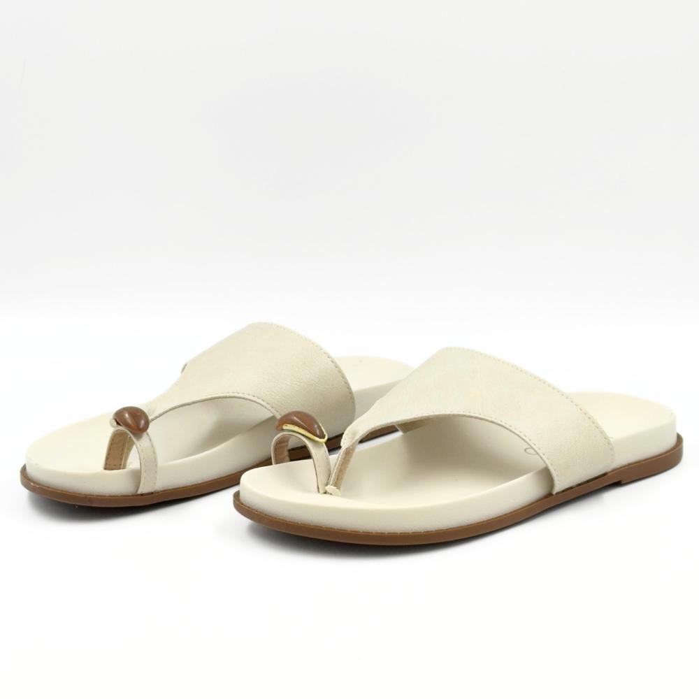 Sandália Beira Rio Papete Casual Feminina Off White 2
