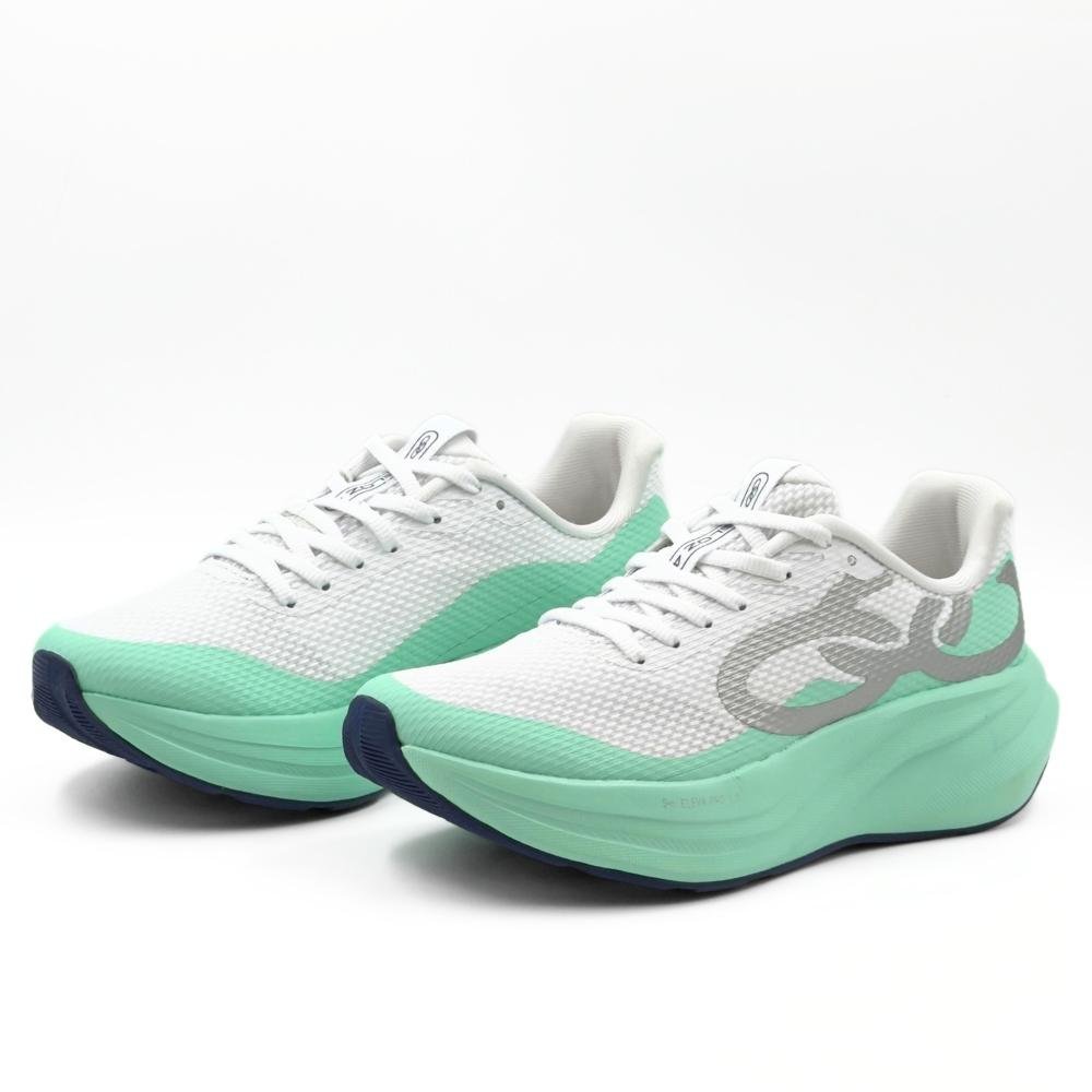 Tênis Olympikus Esportivo Veloz 4 Corrida com Cadarço Feminino Branco/Verde 2