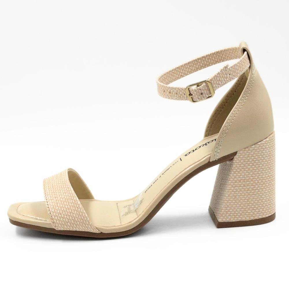 Sandália Dakota Casual Texturizada Salto Bloco Feminina