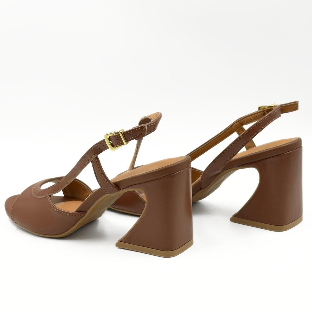 Sandália Vizzano Casual Salto Bloco Médio Feminina Mocca 3