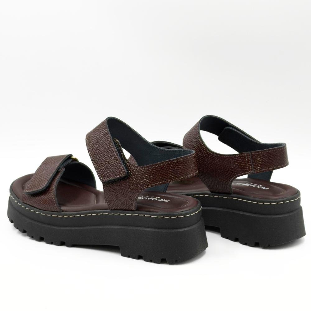 Sandália Piccadilly Flatform Tratorada Feminina Cacau/Preto 3