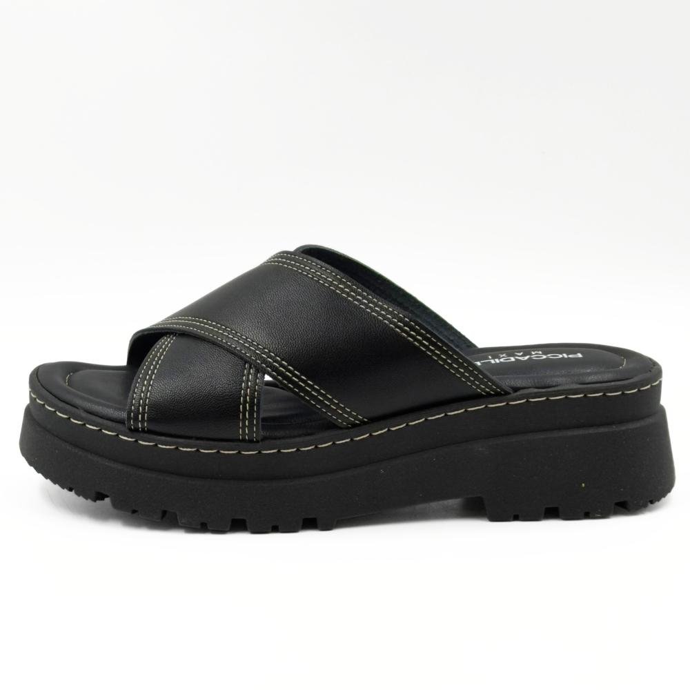 Tamanco Piccadilly Slide Flatform Tratorado Feminino
