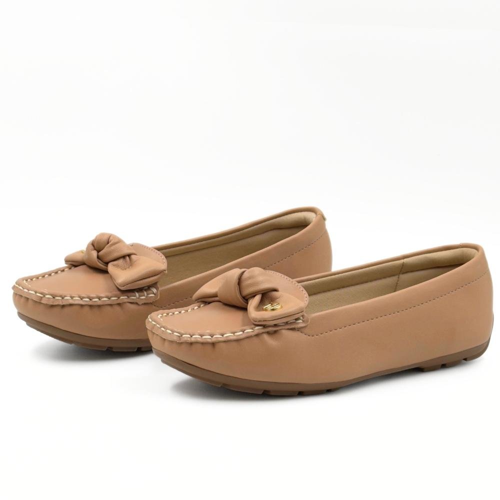 Sapato Modare Mocassim Casual com Laço Feminino Nude 2