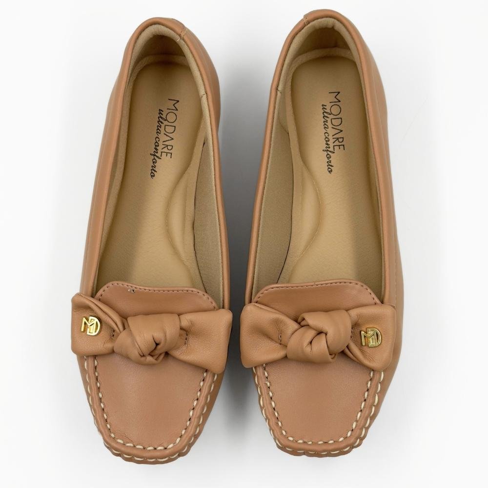 Sapato Modare Mocassim Casual com Laço Feminino Nude 4