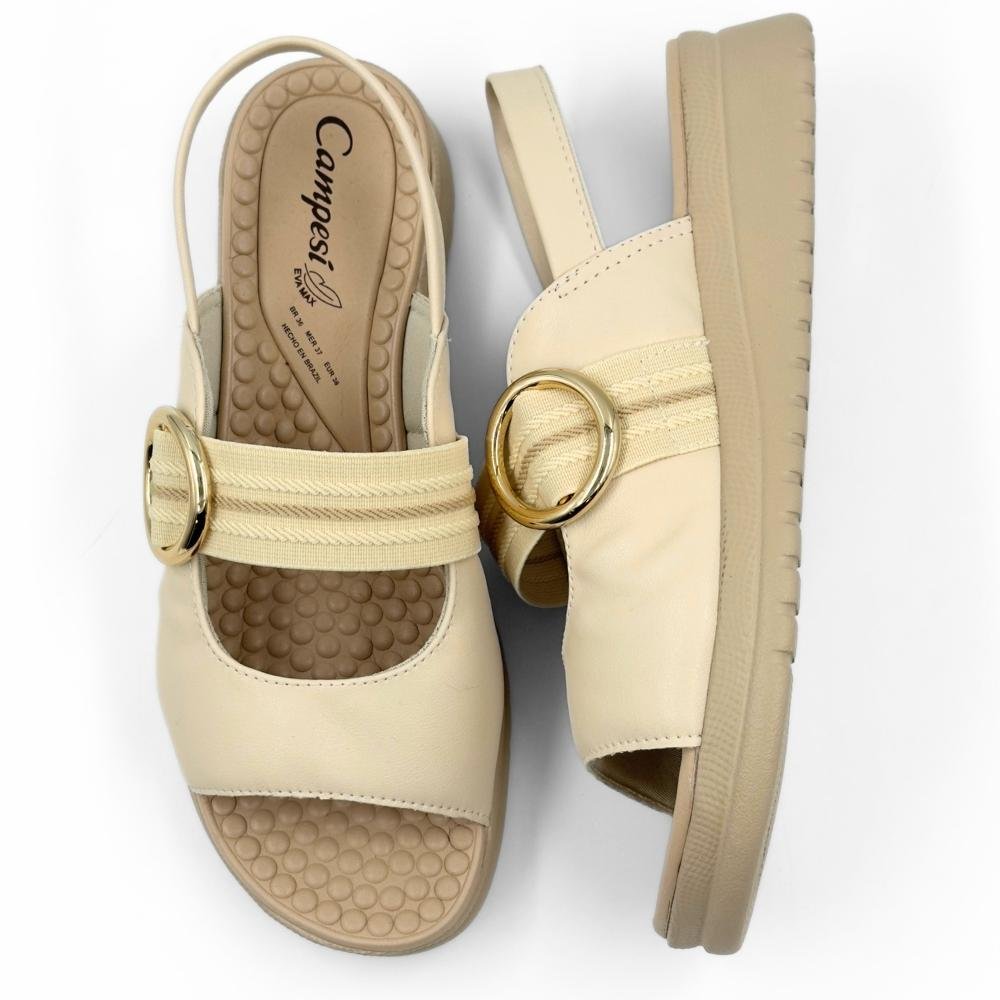Sandália Campesi Casual Flatform Feminina Tule 4