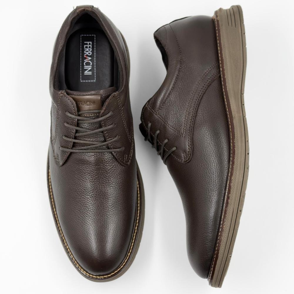 Sapato Ferracini Casual Austin com Cadarço Masculino Café 4