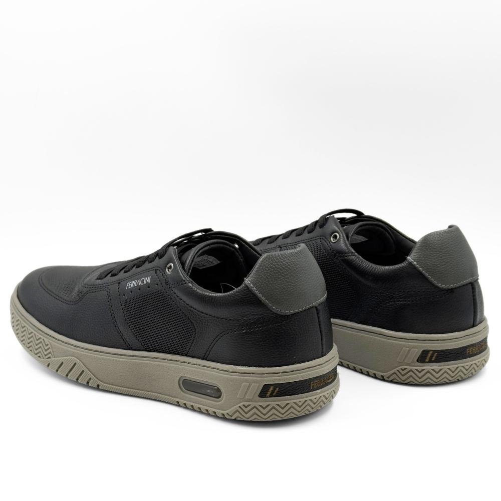 Sapatênis Ferracini Evolution Casual com Cadarço Elástico Masculino Preto 3