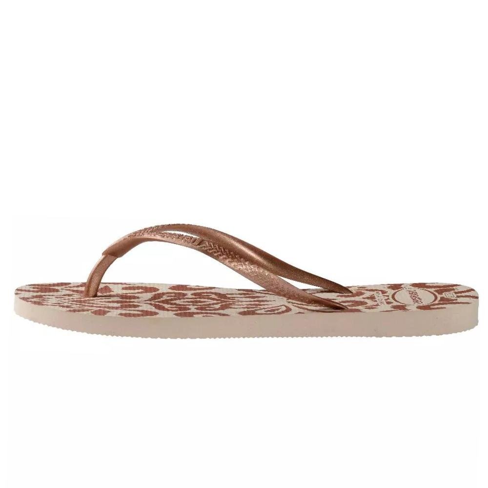 Chinelo Havaianas Tira Fina Slim Classy Essence Feminino Bege/Palha 3