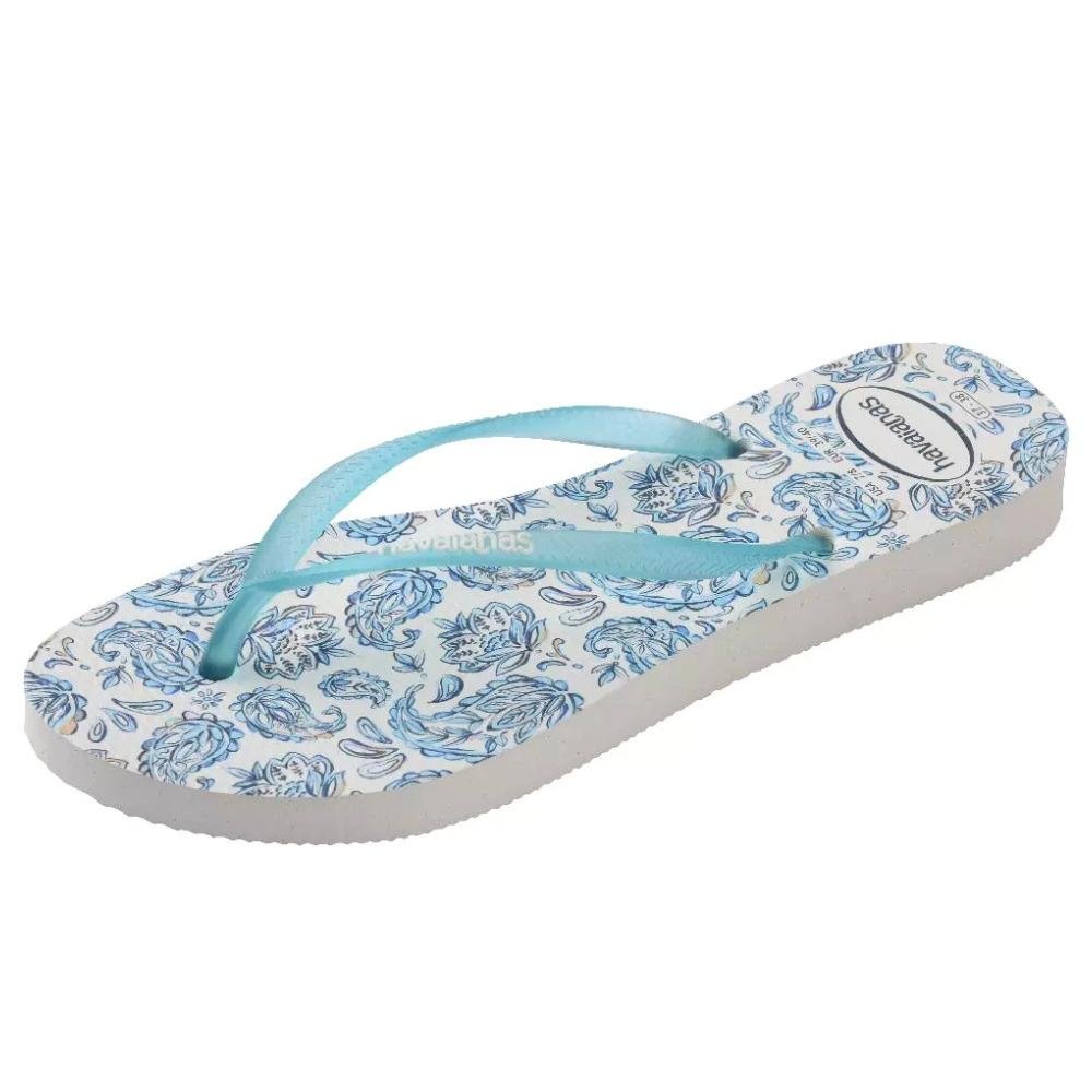 Chinelo Havaianas Tira Fina Slim Daydream Feminino Azul 2
