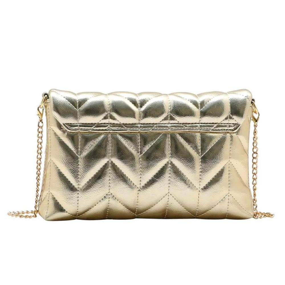 Bolsa Chenson de Festa Metalizada Tira Colo em P.u Feminina Dourado 3