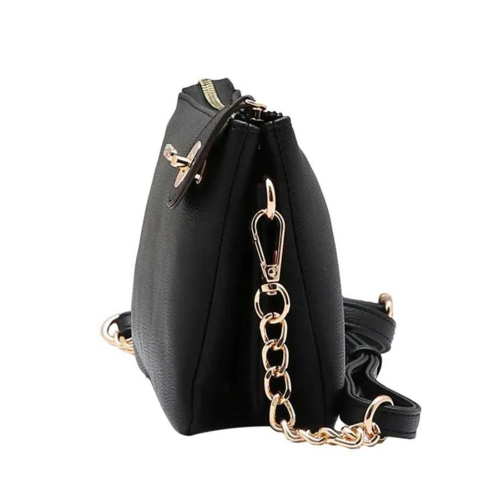Bolsa Chenson Pequena Tira Colo em P.u Feminina Preto 2