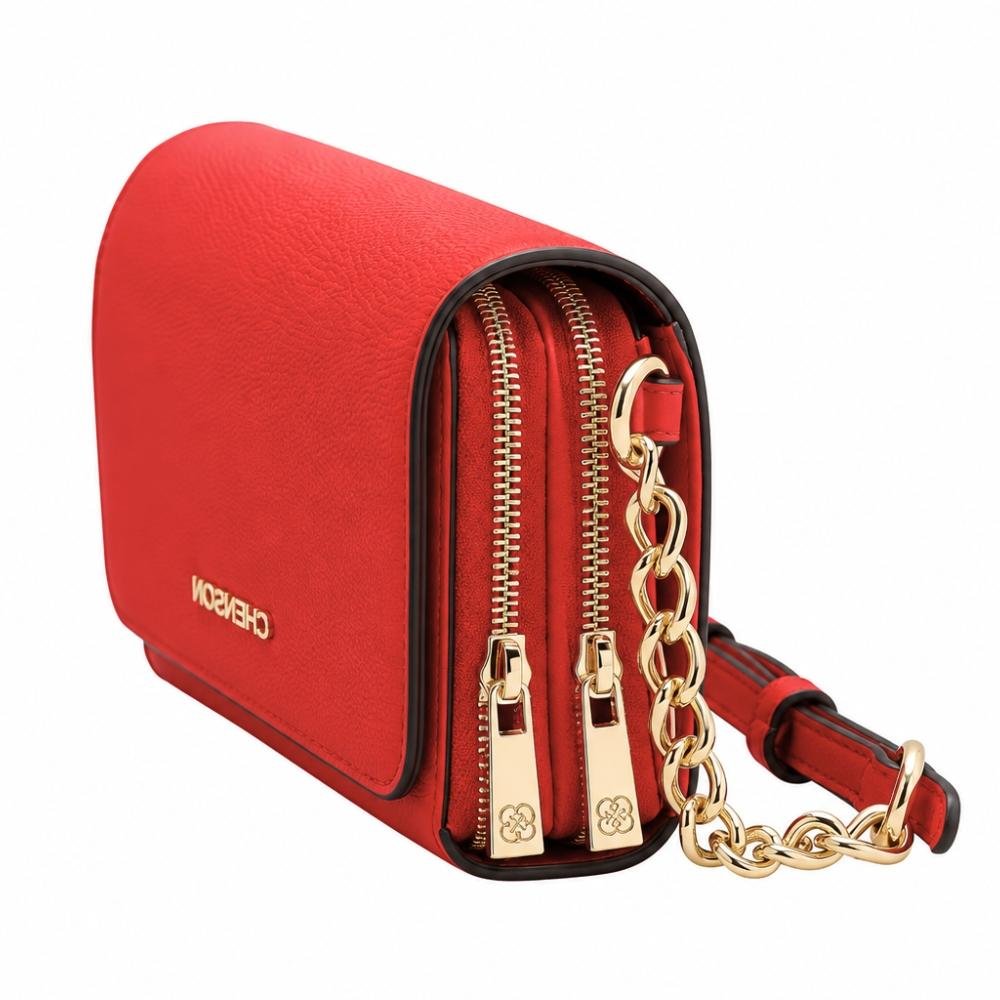 Bolsa Chenson Pequena em P.u Tira Colo Feminina Vermelho 2