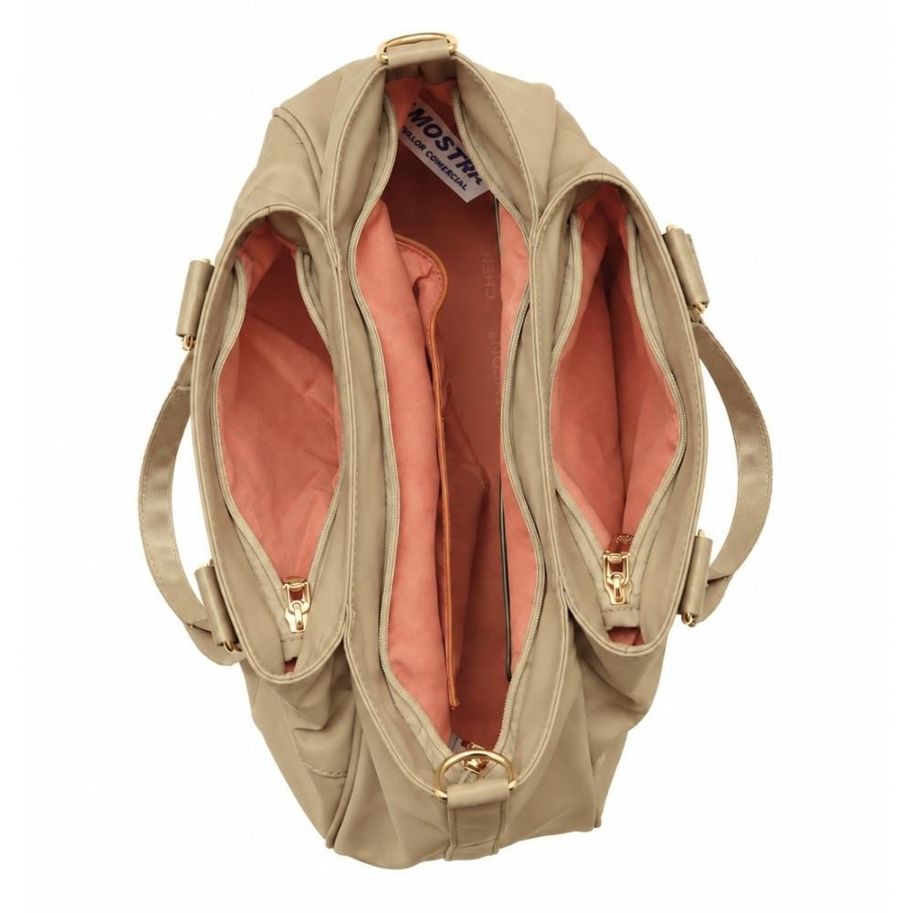 Bolsa Chenson Tira Colo em Nylon Feminina Bege 4
