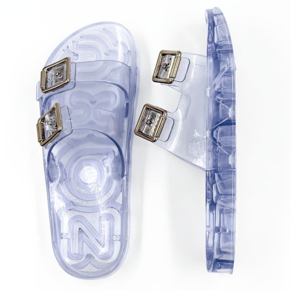 Chinelo Zaxy Slide Jelly Partner com Fivela Feminino Vidro 4