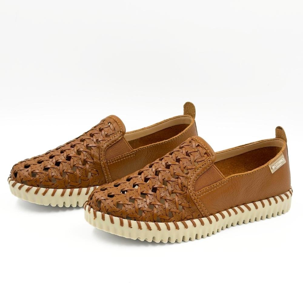 Sapato Bottero Mocassim Casual Tramado Feminino Caramelo 2