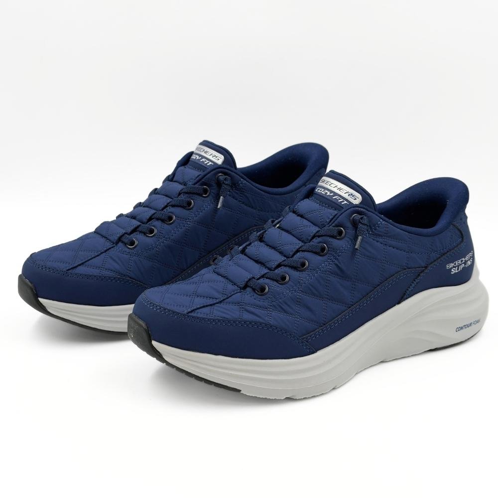 Tênis Skechers Esportivo Contour Foam Slip-Ins Masculino Azul/Branco 2