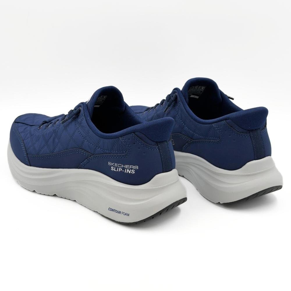 Tênis Skechers Esportivo Contour Foam Slip-Ins Masculino Azul/Branco 3