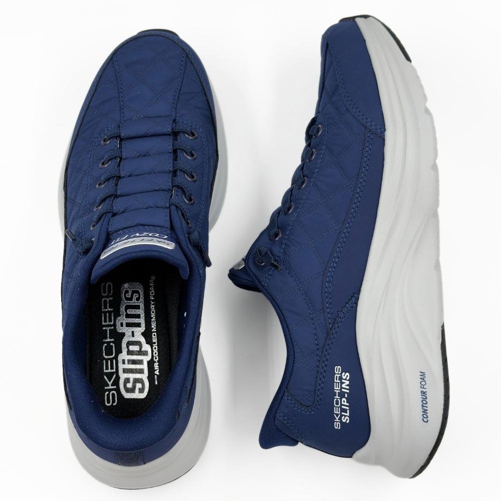 Tênis Skechers Esportivo Contour Foam Slip-Ins Masculino Azul/Branco 4