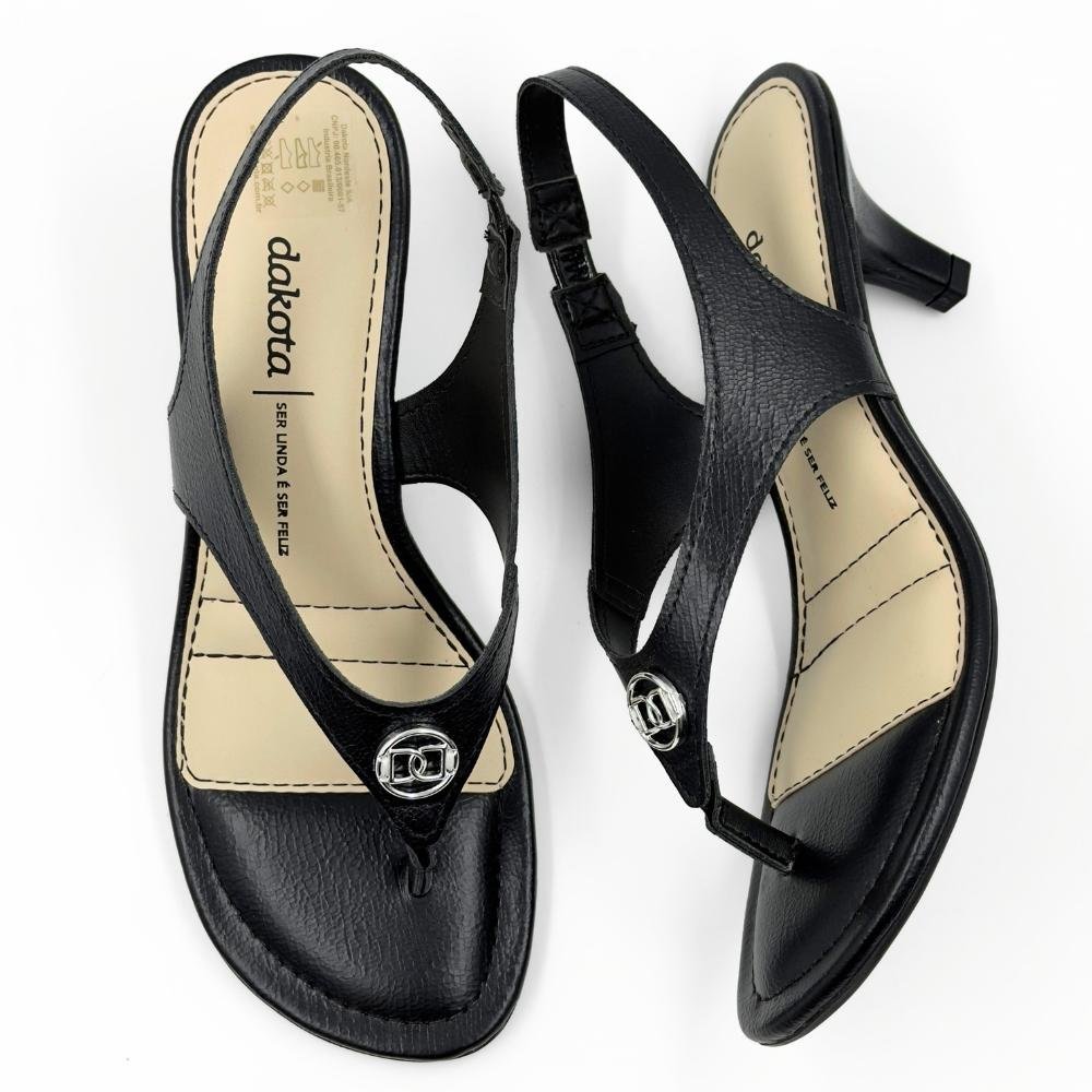 Sandália Dakota Casual Salto Fino Feminina Preto 4