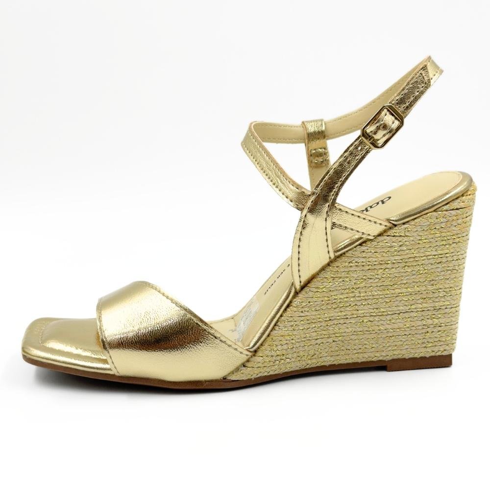 Sandália Dakota Casual Metalizada Anabela Feminina