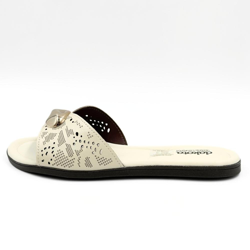 Tamanco Dakota Casual Rasteira Slide com Aplicação Feminino