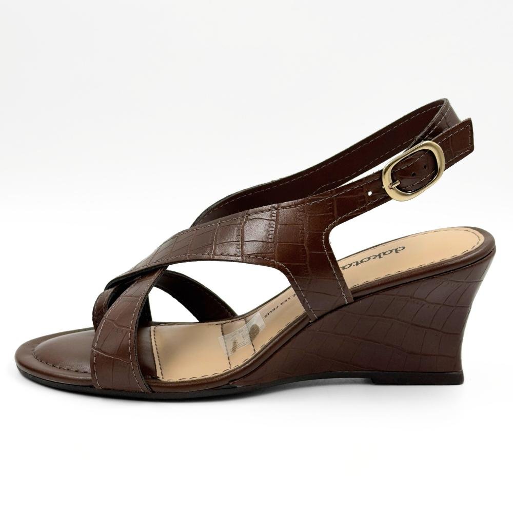 Sandália Dakota Casual Croco Anabela Feminina