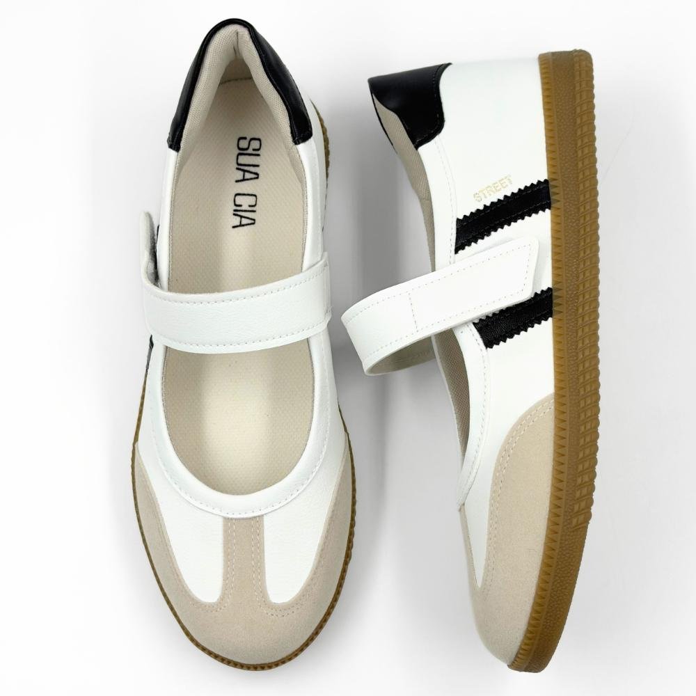 Tênis Sua Cia Casual Mary Jane Feminino Off White/Preto 4