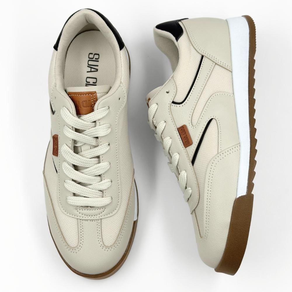 Tênis Sua Cia Casual Napa com Cadarço Feminino Off White 4