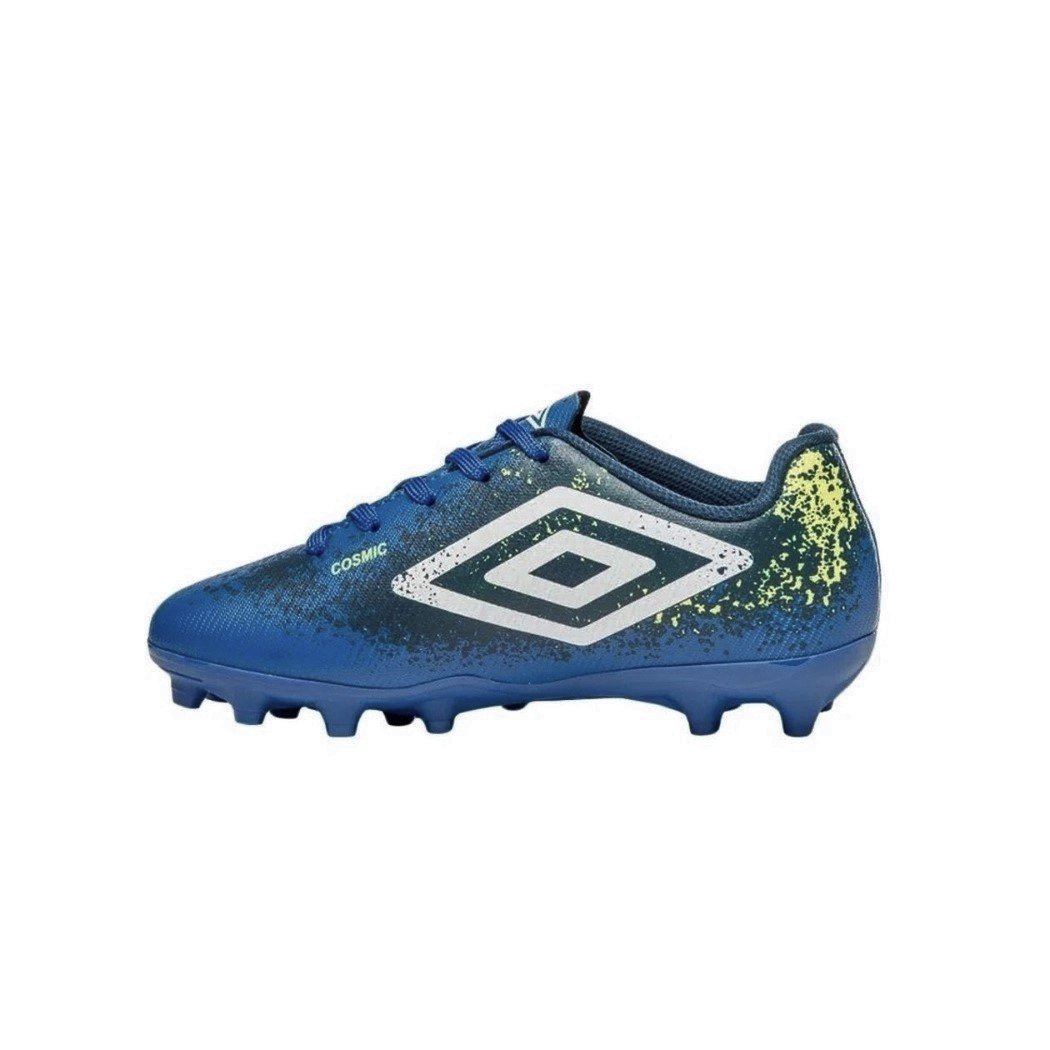 Chuteira Campo Umbro Cosmic Jr Infantil Marinho Azul 2