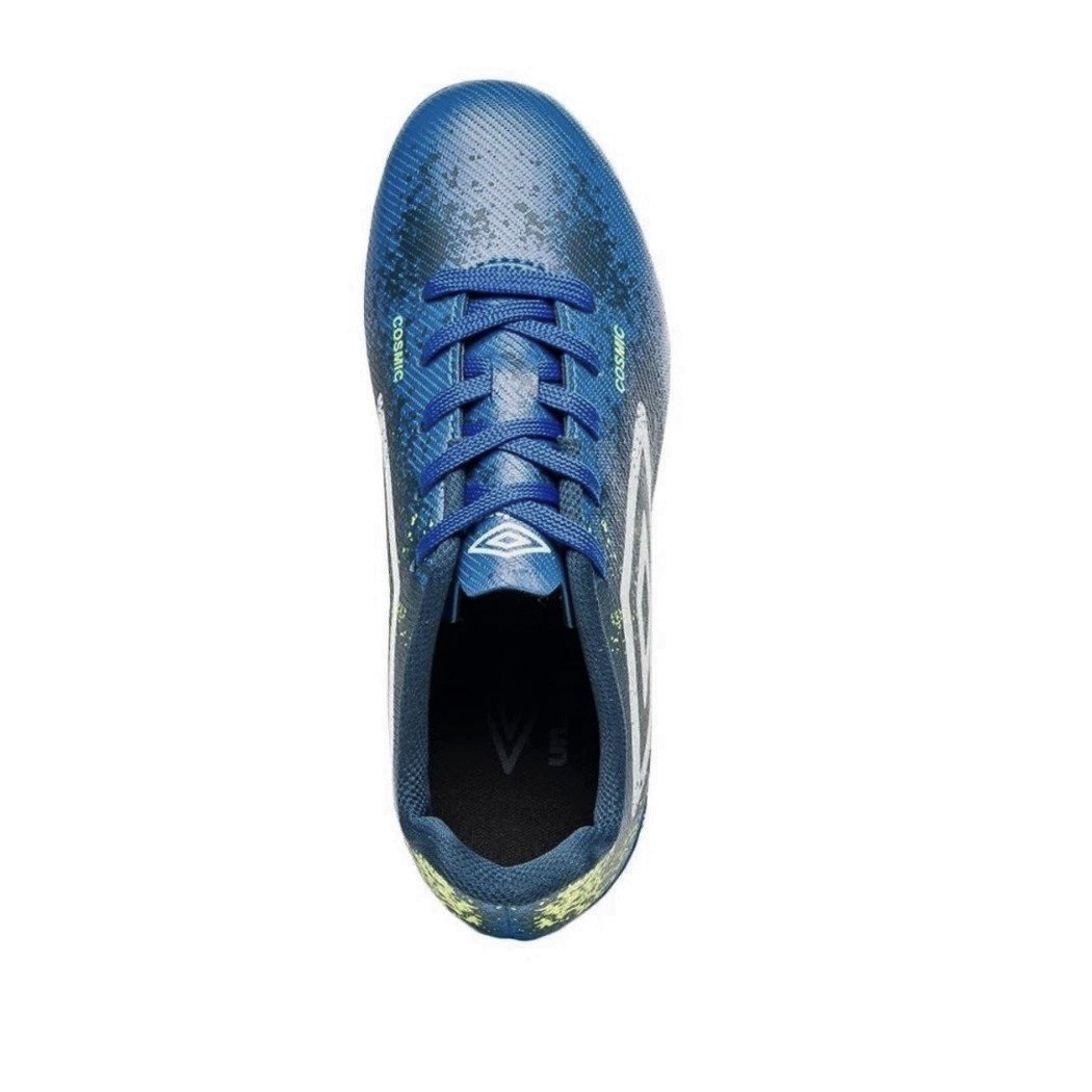 Chuteira Campo Umbro Cosmic Jr Infantil Marinho Azul 3