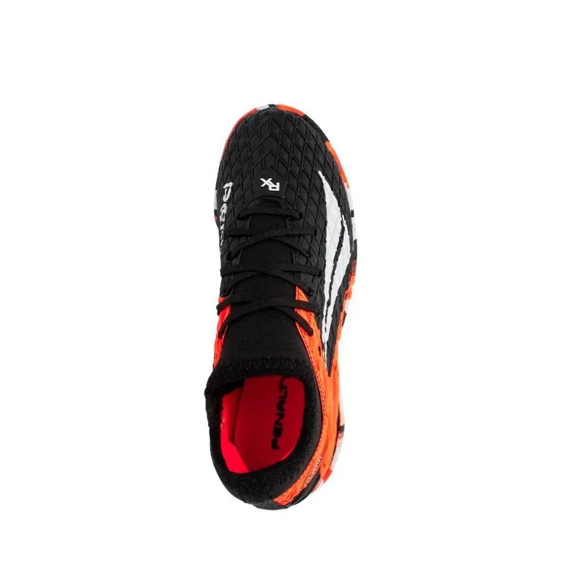 Chuteira Futsal Penalty RX Locker Y-3 Infantil Preto e Laranja Preto/Laranja 3
