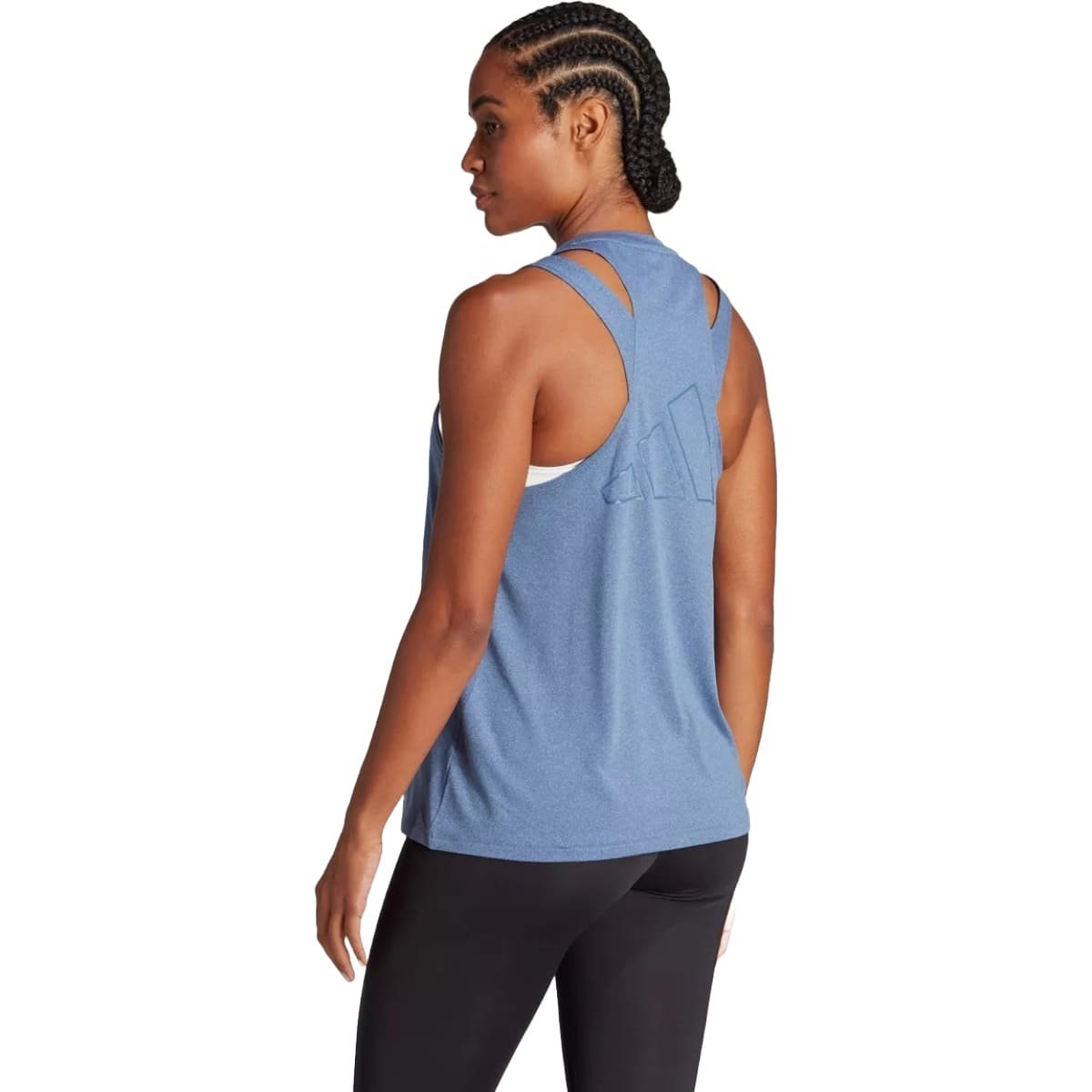 Regata Adidas Aeroready Essentials 3 Bar Feminino Marinho Azul 2