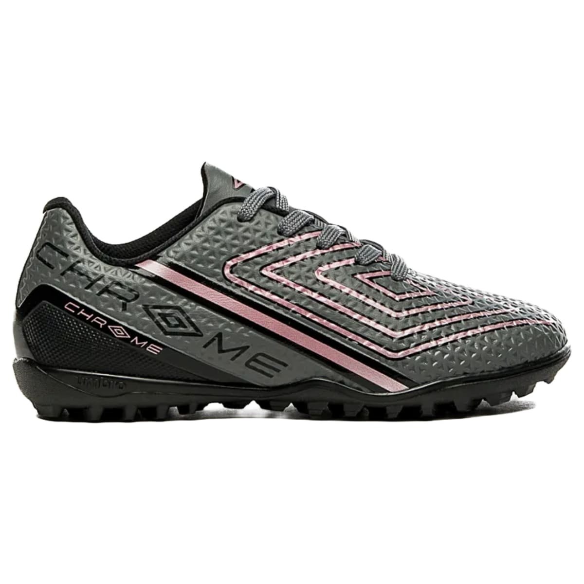 Chuteira Society Umbro Chrome Infantil Cinza
