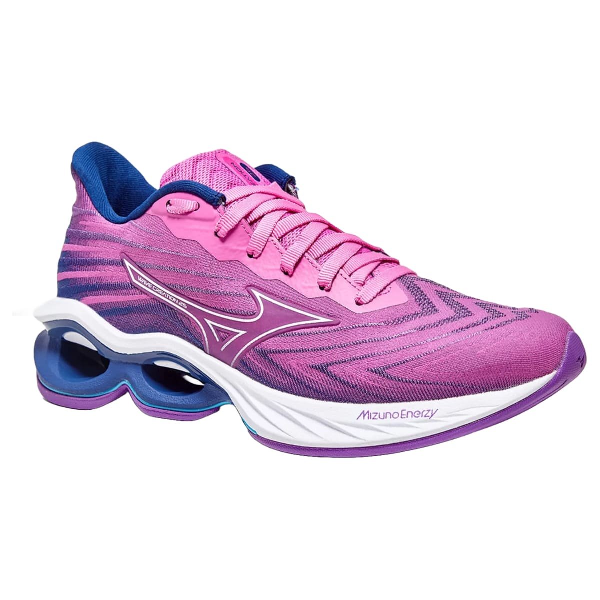 Tênis Mizuno Wave Creation 25 Feminino Marinho e Rosa Rosa/Azul 3