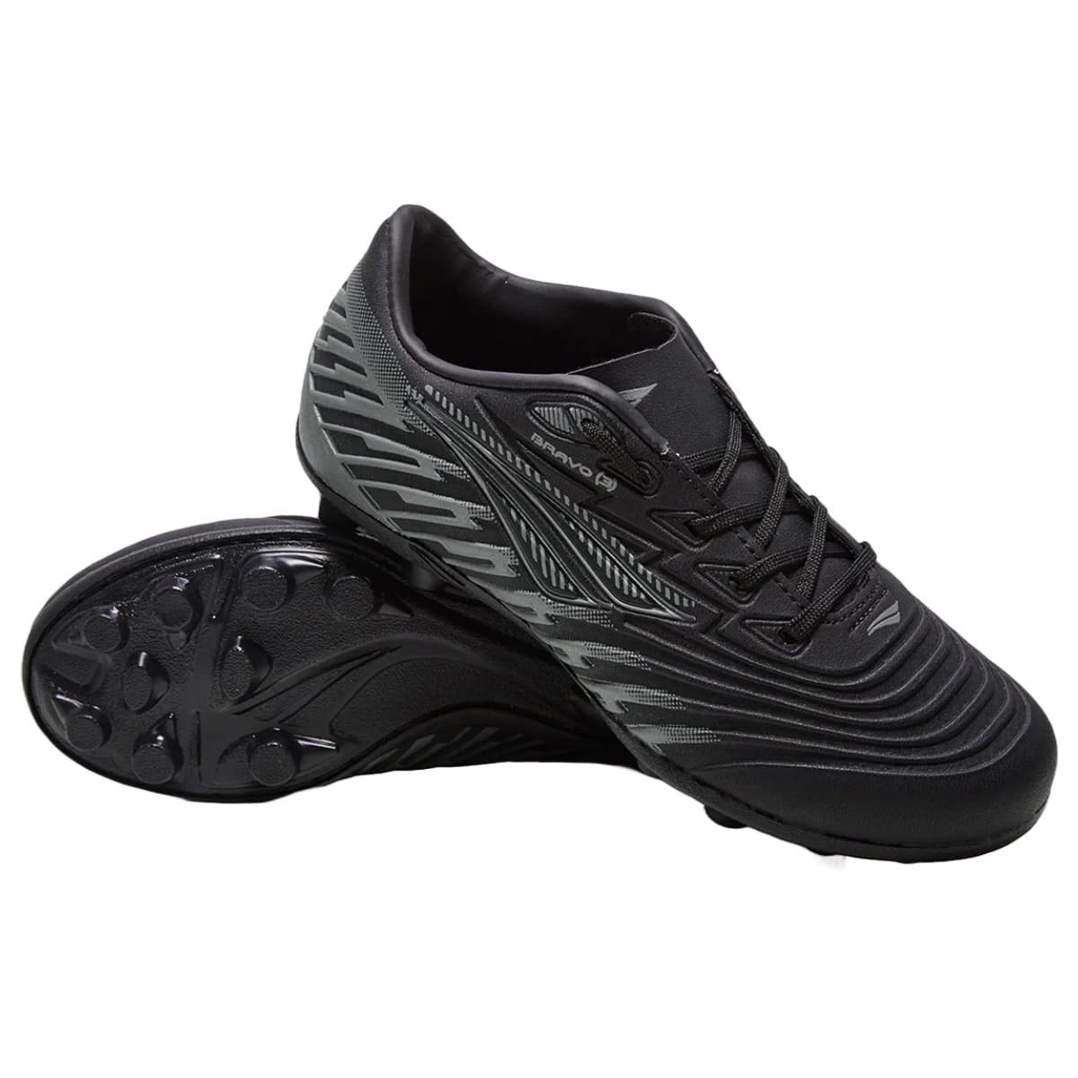 Chuteira Campo Penalty Bravo 3 Kids Infantil Preto e Cinza Preto/Cinza 3