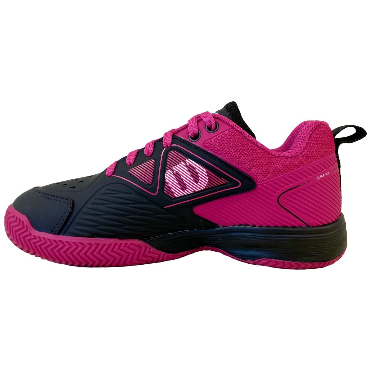 Tênis Wilson Slice 3.0 Clay Court Feminino Preto e Pink Preto/Rosa 2