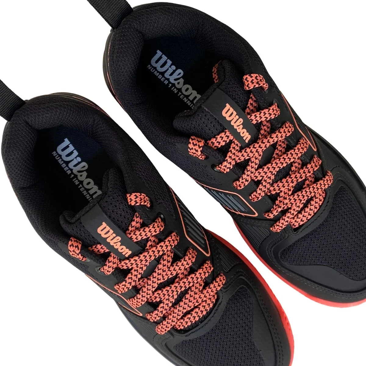 Tênis Wilson Ace 3.0 Clay Court Feminino Preto e Coral Preto/Laranja 5