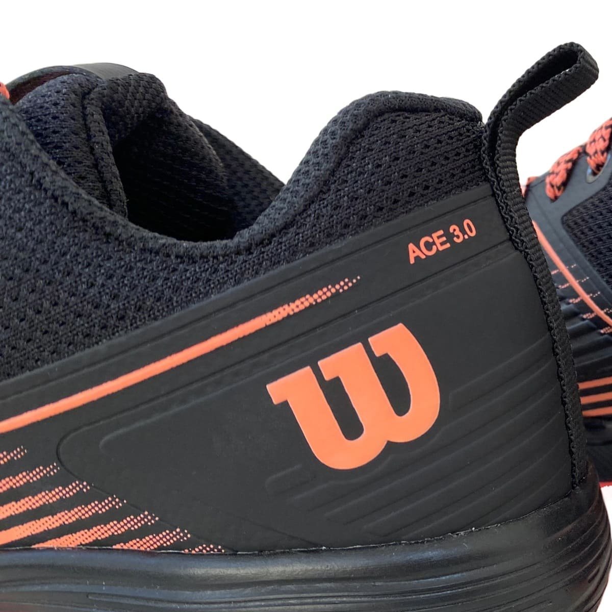 Tênis Wilson Ace 3.0 Clay Court Feminino Preto e Coral Preto/Laranja 6