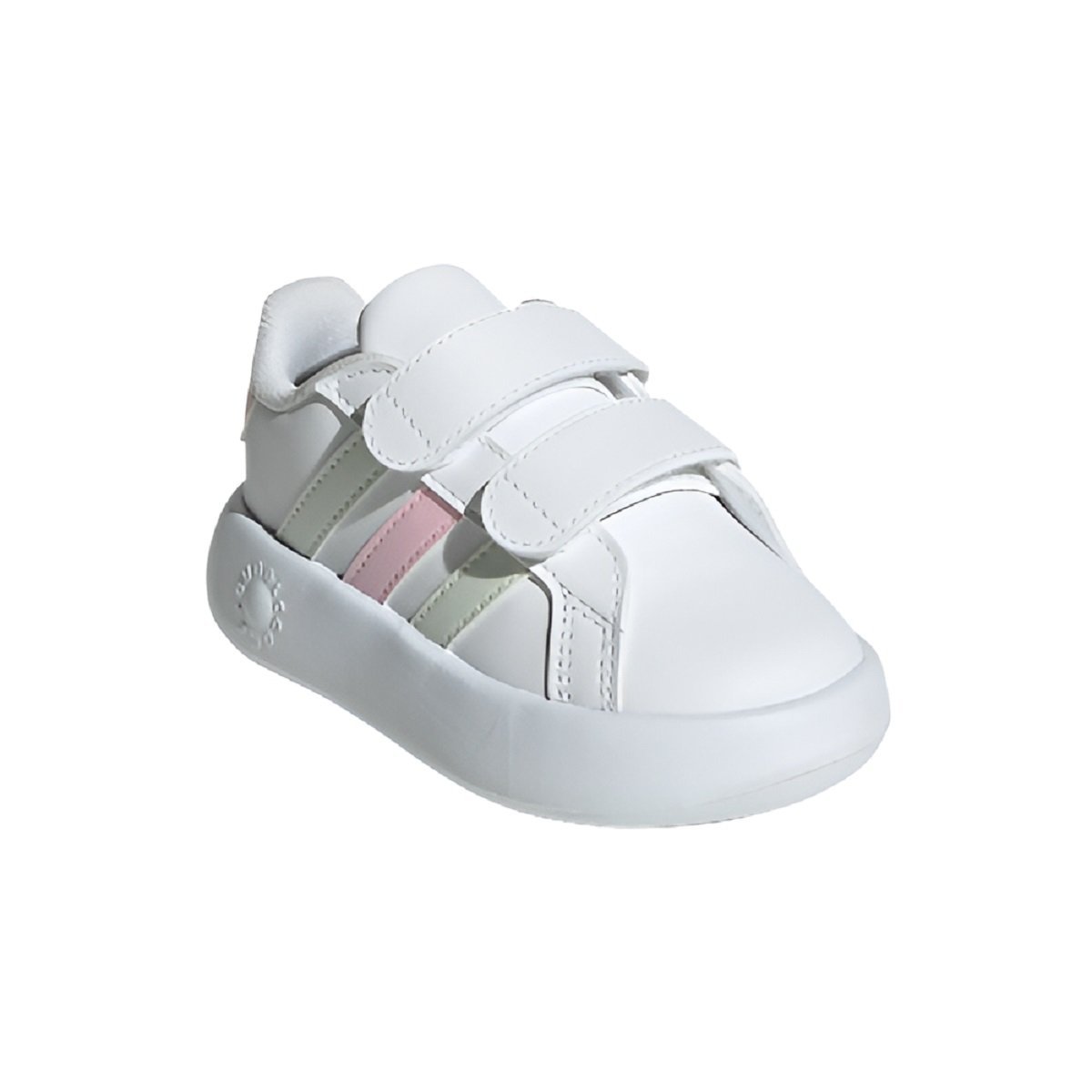 Tênis Adidas Grand Court 2.0 Infantil Branco e Rosa Branco/Rosa 2