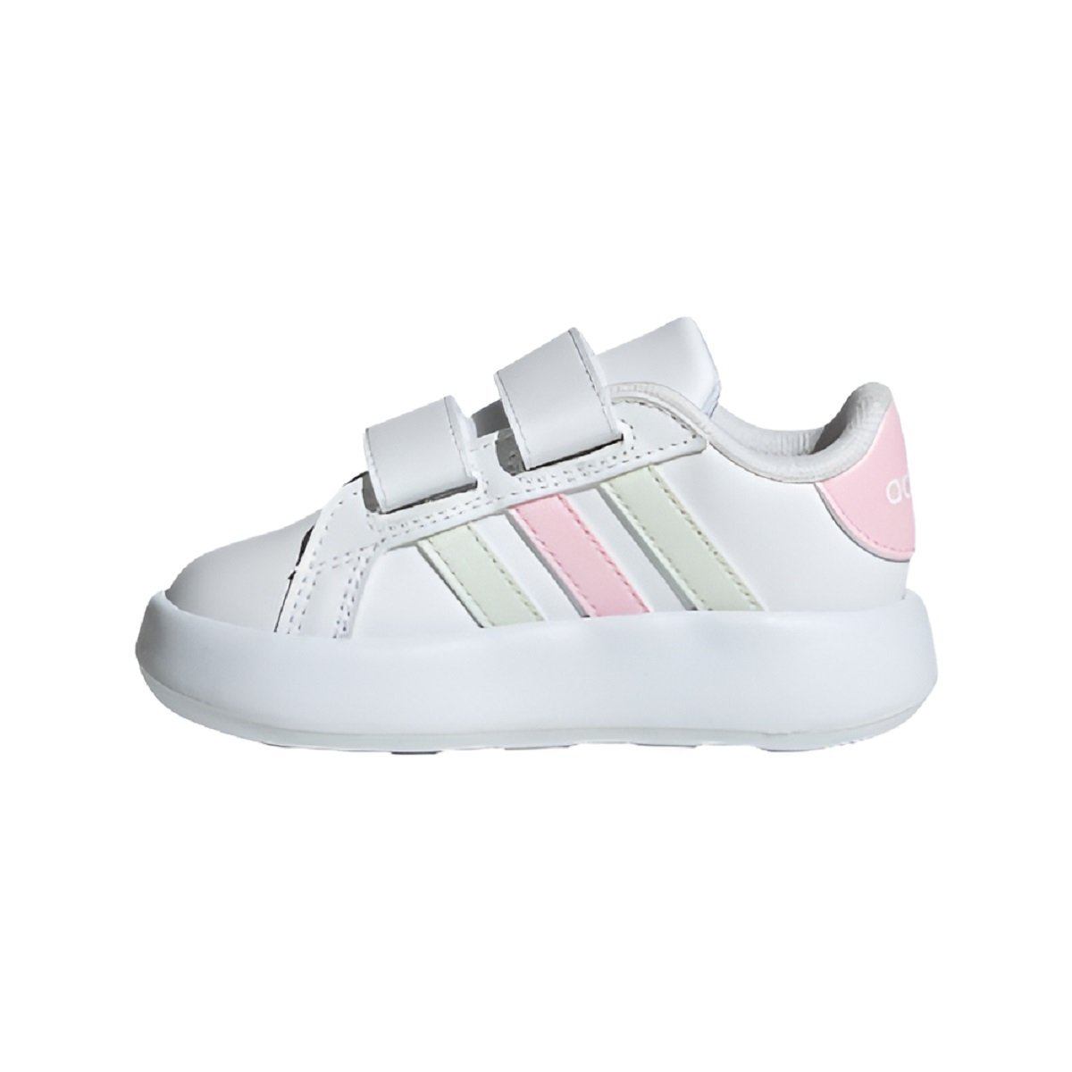 Tênis Adidas Grand Court 2.0 Infantil Branco e Rosa Branco/Rosa 3