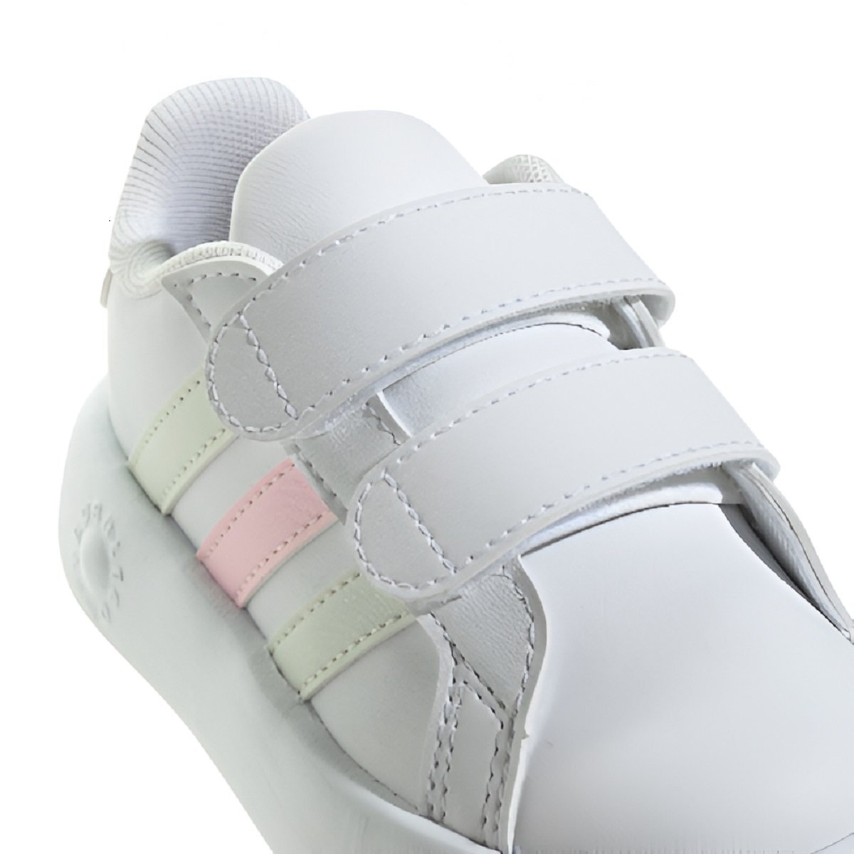 Tênis Adidas Grand Court 2.0 Infantil Branco e Rosa Branco/Rosa 7