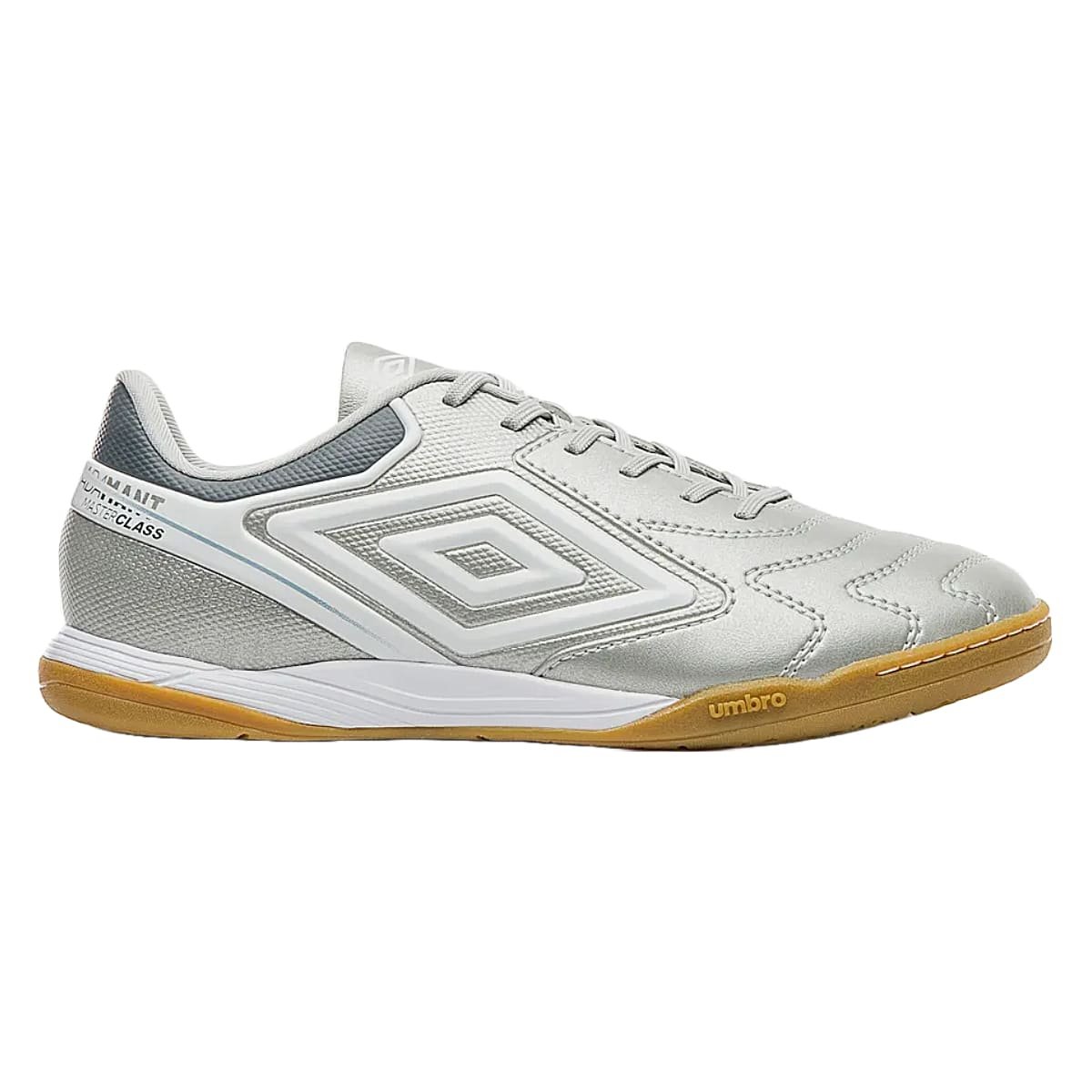 Chuteira Futsal Umbro Adamant Master Class Club Masculino Prata Prata 1