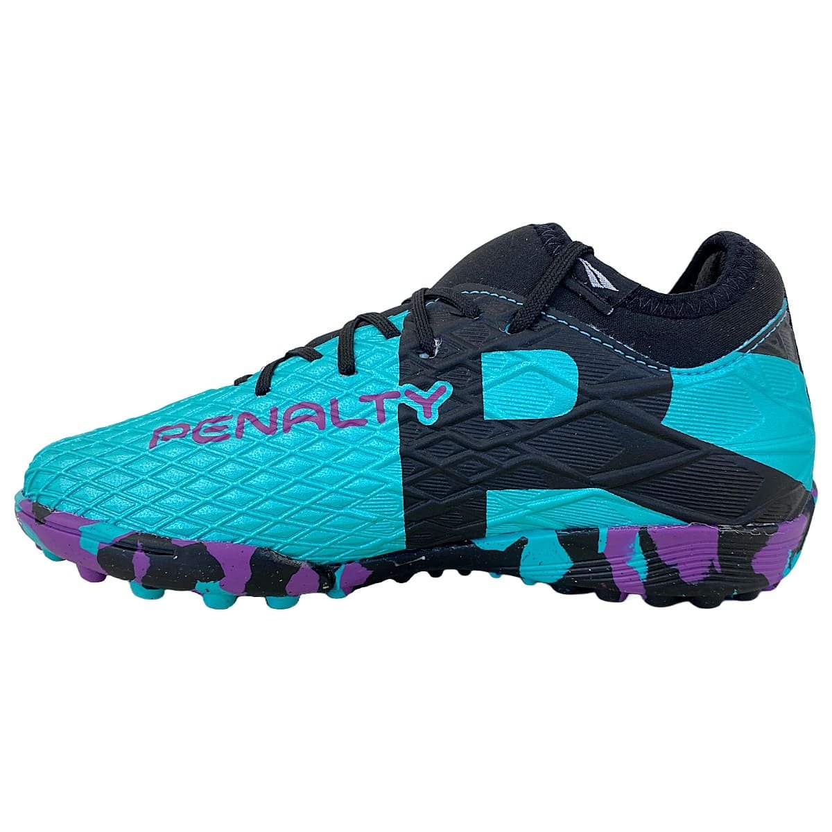 Chuteira Society Penalty Rx Locker Y-3 Infantil Turquesa e Preto Azul/Preto 2
