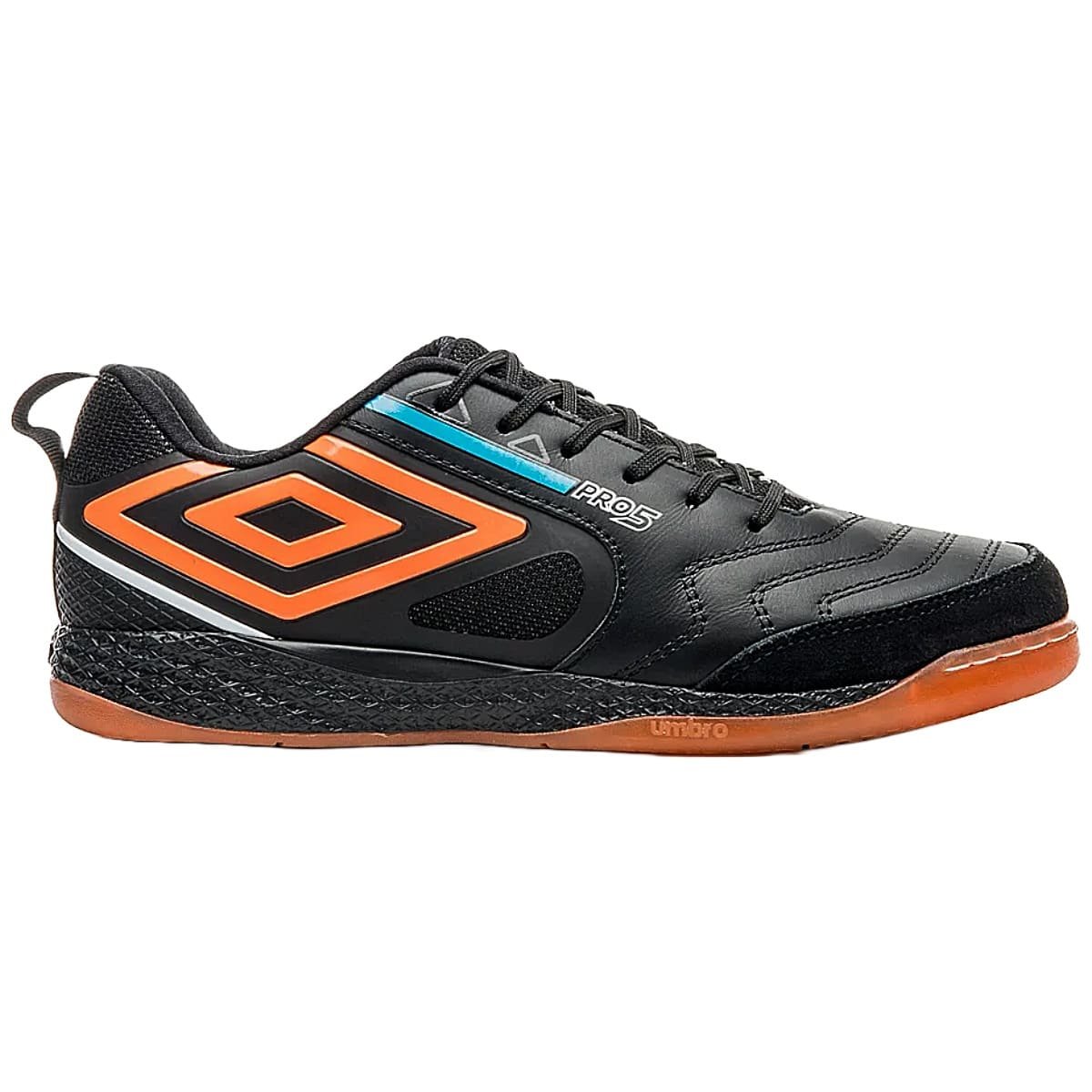 Chuteira Futsal Umbro Pro 5 Bump Masculino Preto e Laranja Preto/Laranja 1