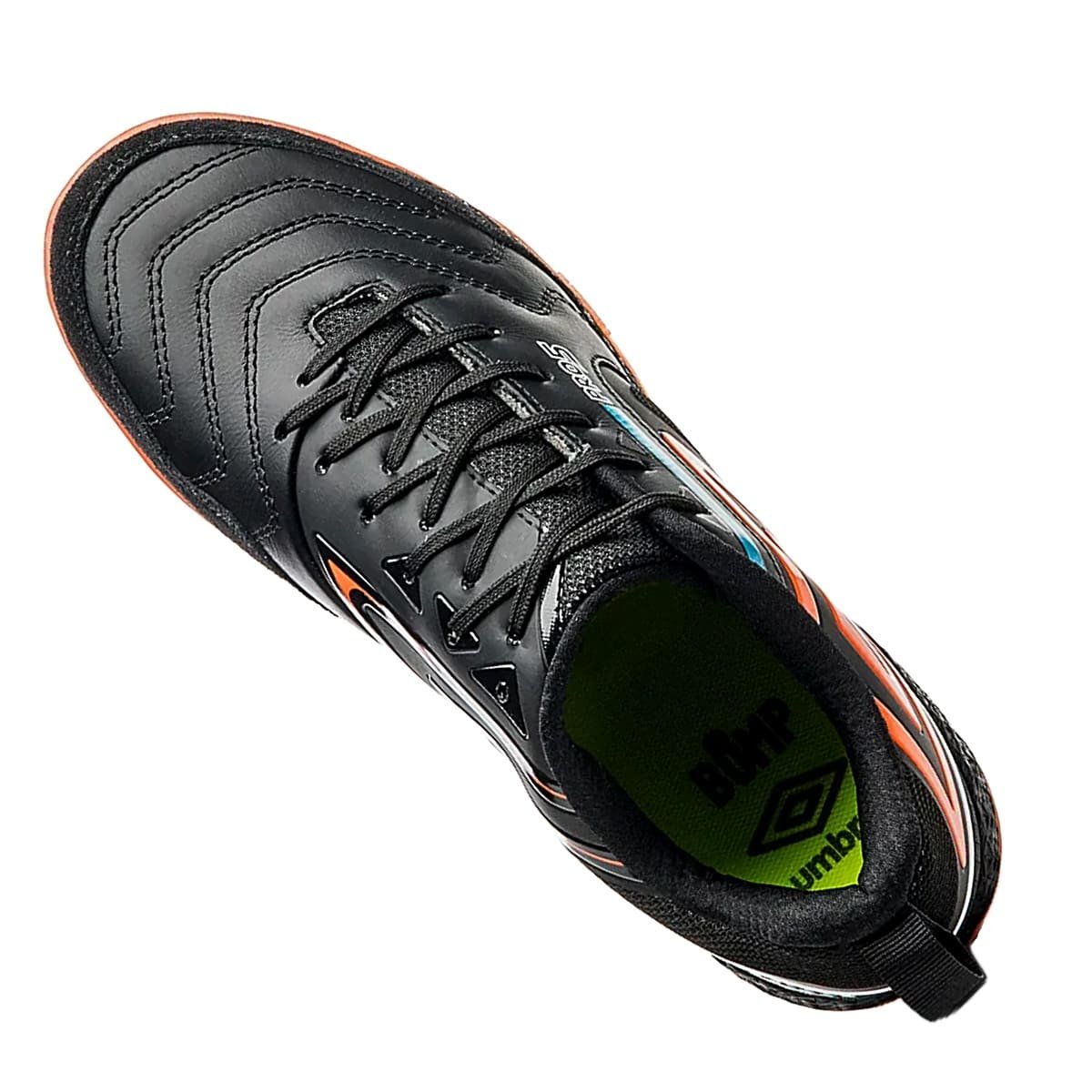 Chuteira Futsal Umbro Pro 5 Bump Masculino Preto e Laranja Preto/Laranja 4