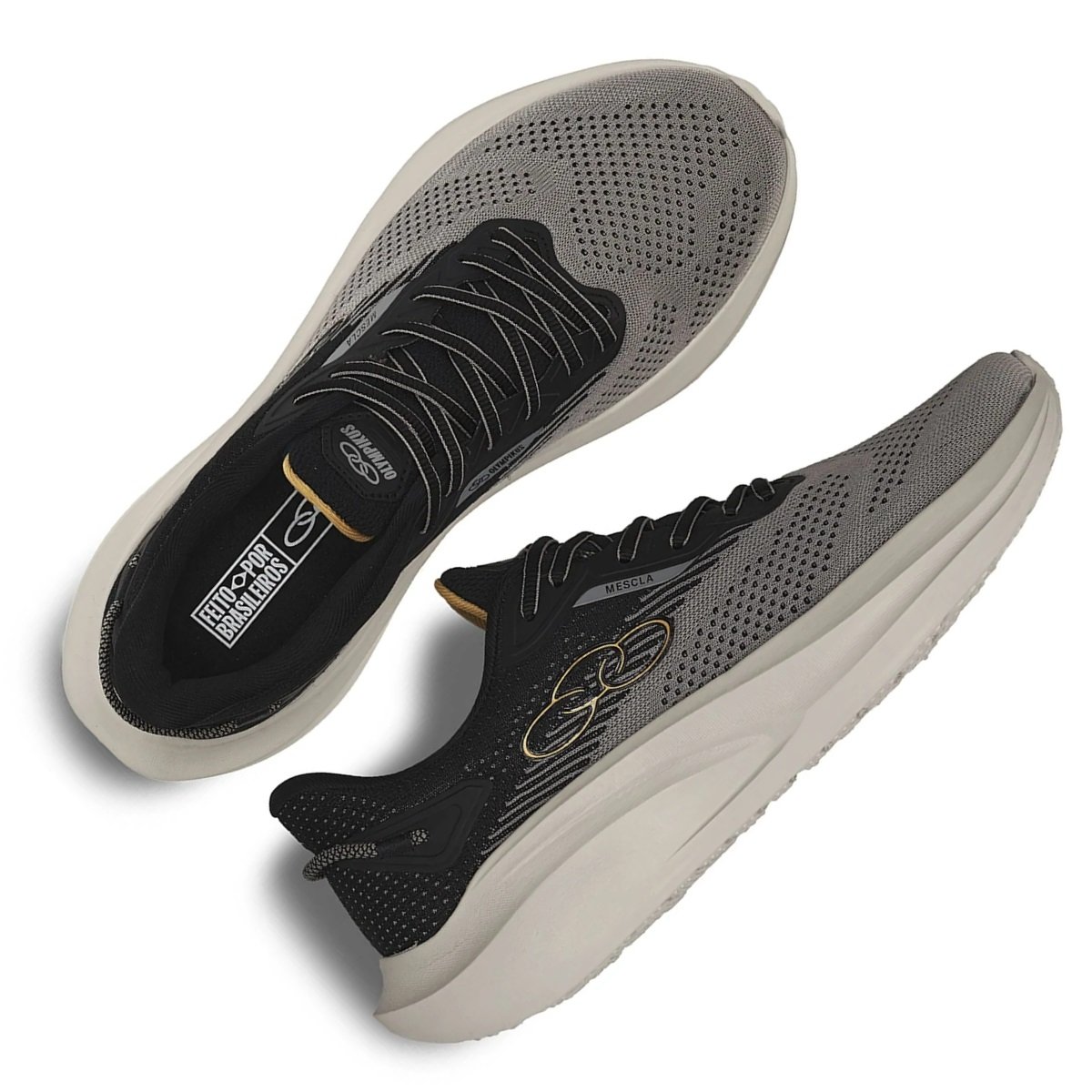 Tênis Olympikus Mescla Masculino Preto e Cinza Preto/Cinza 4