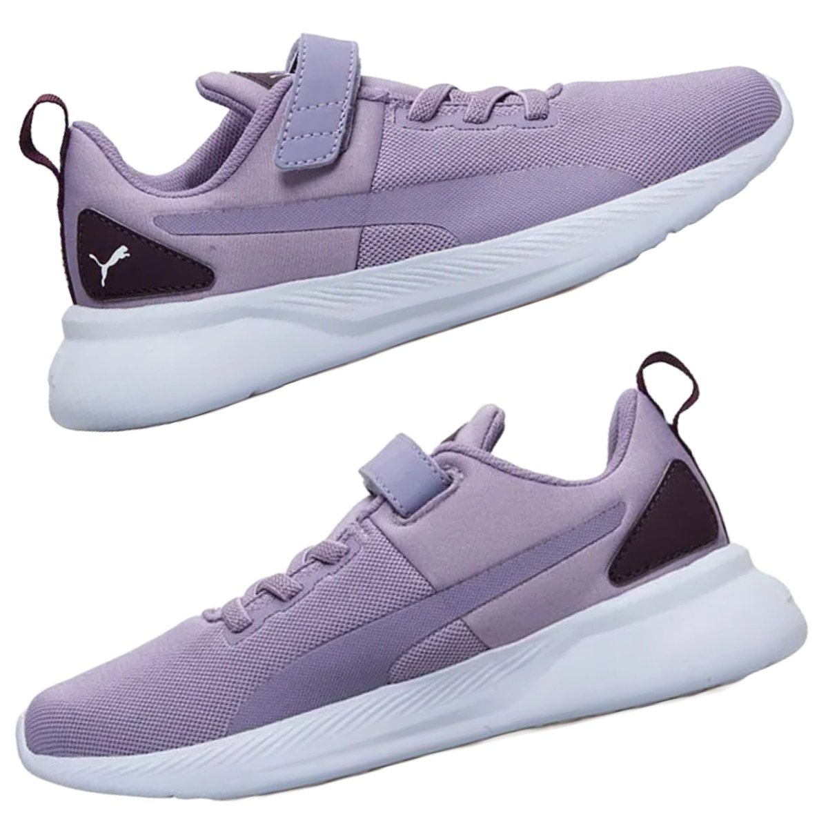 Tênis Puma Flyer Runner Mesh V PS Juvenil Lilás Roxo 7
